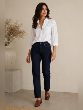 Santana Dark Wash Stretch Straight Leg Jeans Women’s 8x30